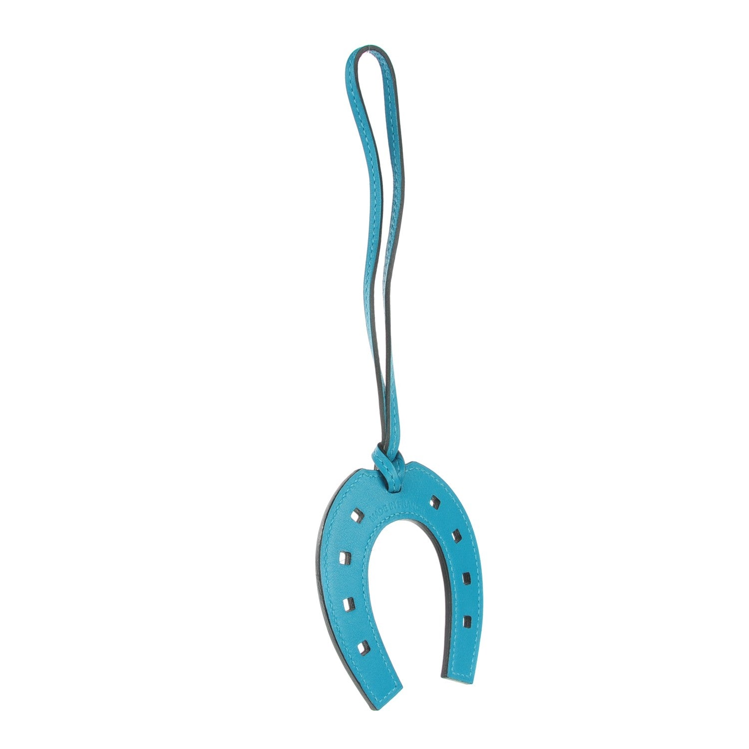 Hermes Swift Paddock Horseshoe Bag Charm Turquoise 3 of 6