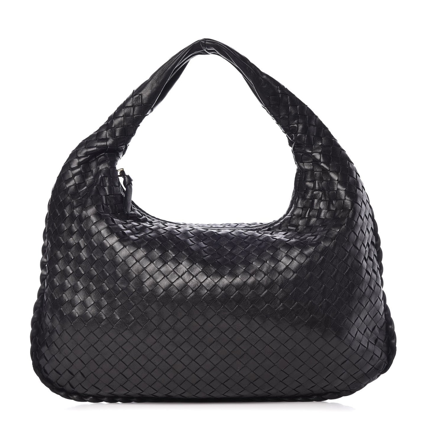 Nappa Intrecciato Medium Veneta Hobo Black