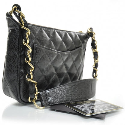 Chanel Caviar Quilted Pochette Black 2 of 9