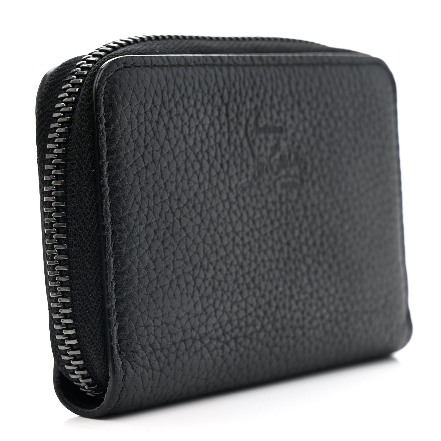 Christian Louboutin Calfskin Loubinthesky Panettone Coin Purse Black 3 of 8