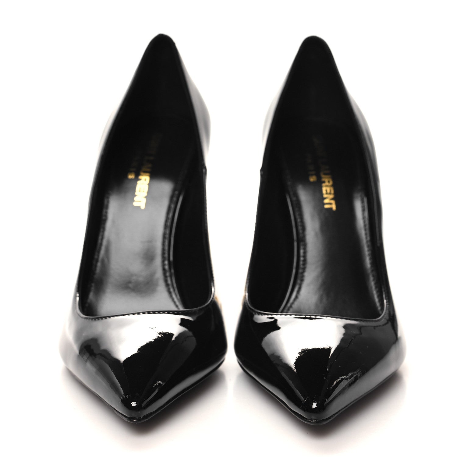 Saint Laurent Patent Opyum 110 Pumps 36 Black Gold 2 of 9