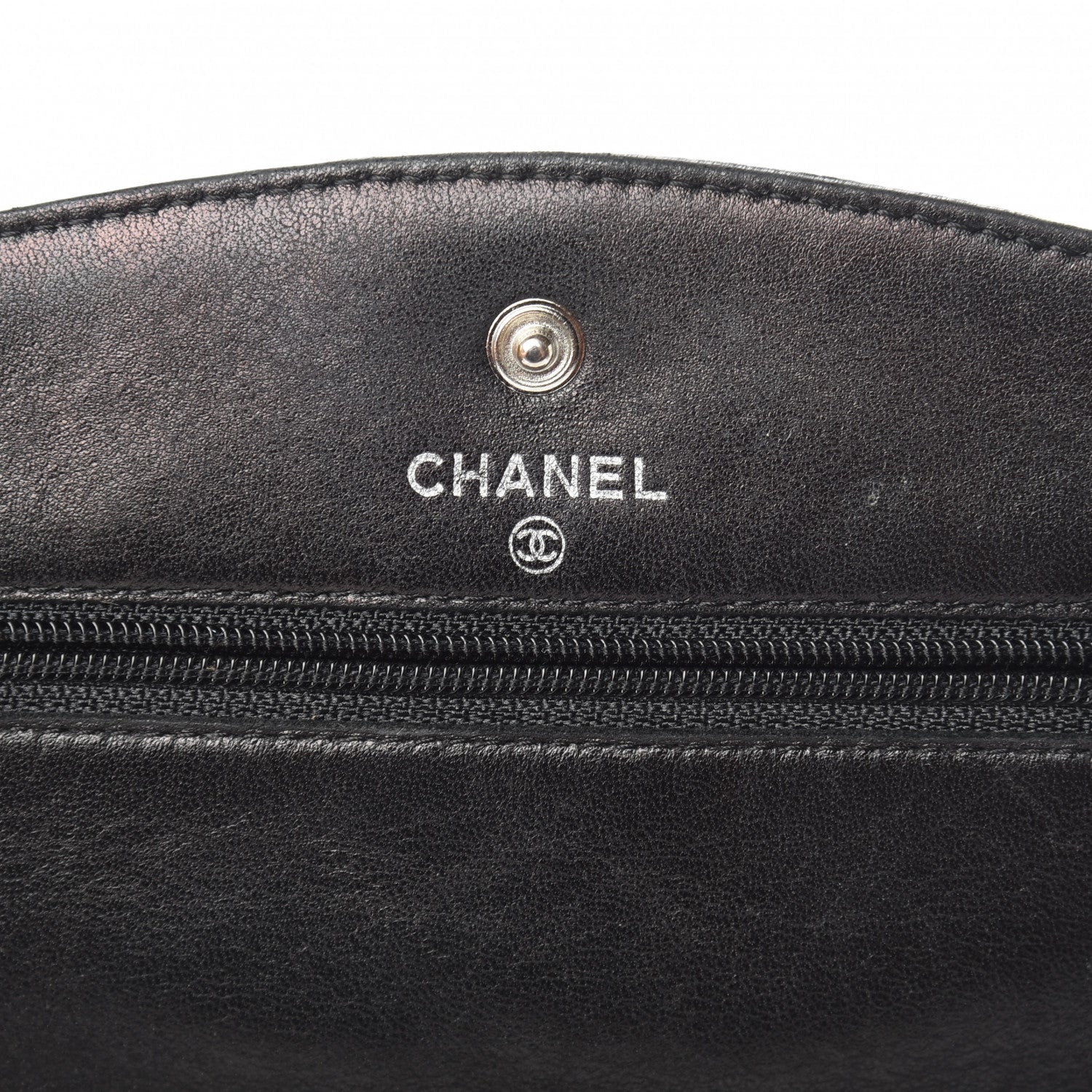 Chanel Caviar Timeless CC Wallet On Chain WOC Black 6 of 13