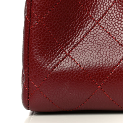 Chanel Caviar Quilted Maxi Double Flap Dark Red 13 of 13