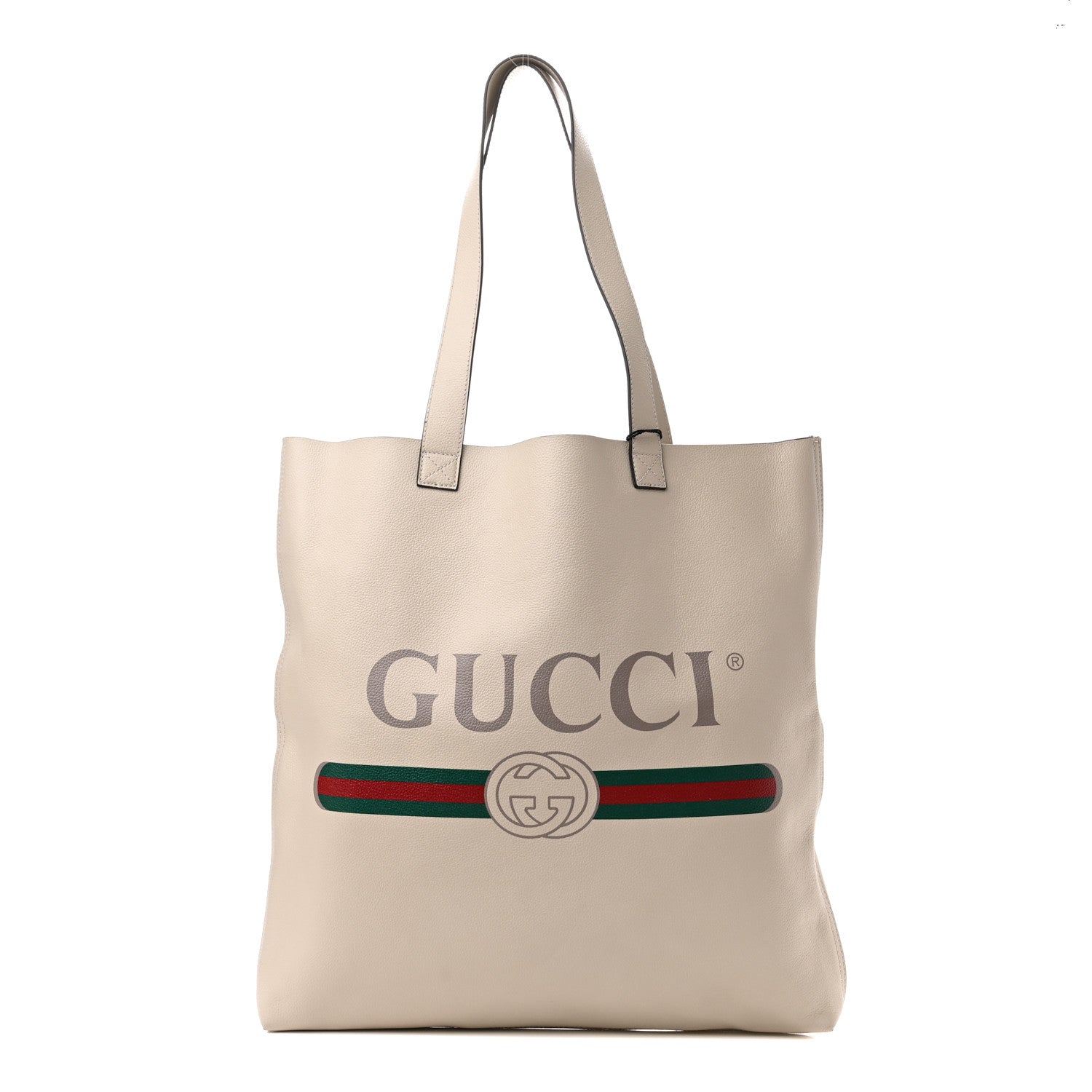 Gucci Calfskin Mens Logo Tote White 1 of 11