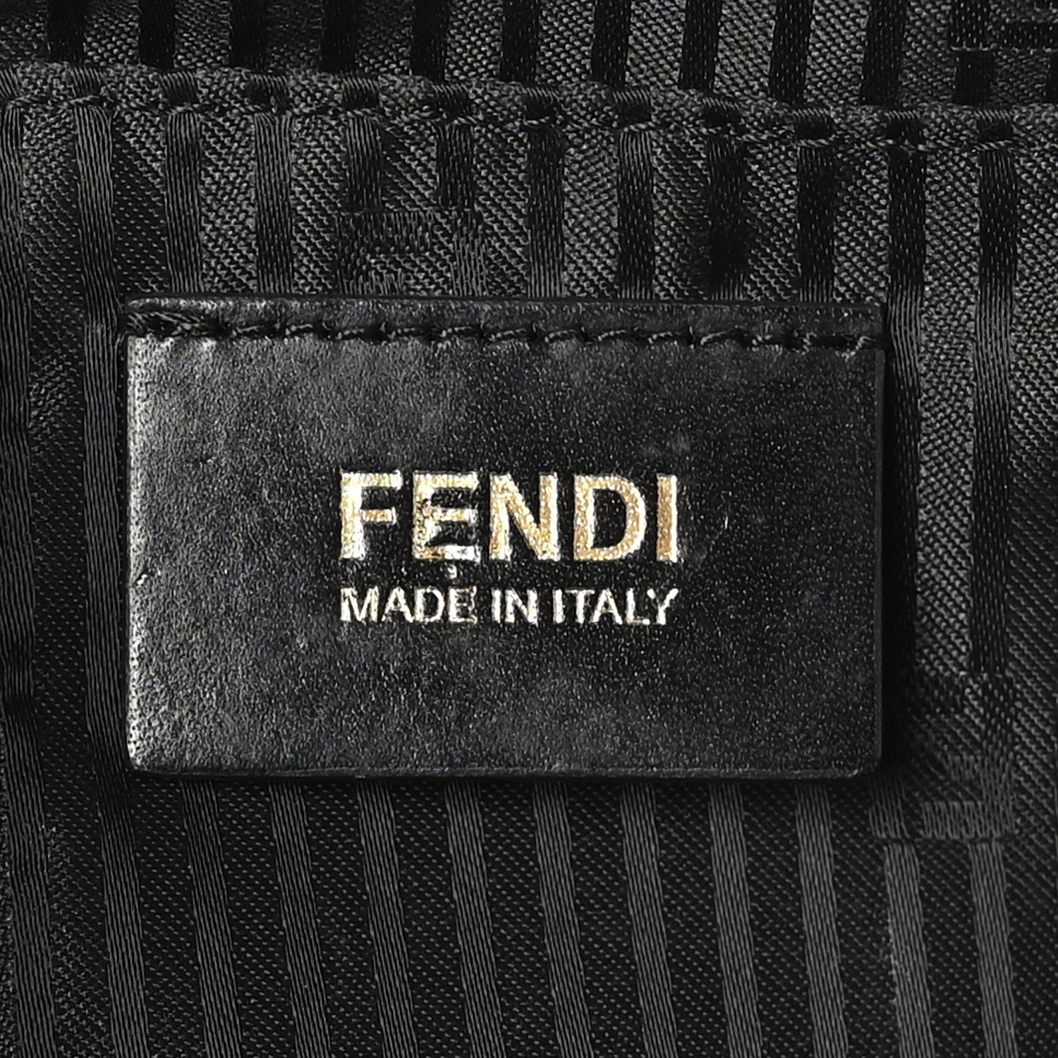 Fendi Patent Canvas Small Chameleon Tote Black 6 of 10
