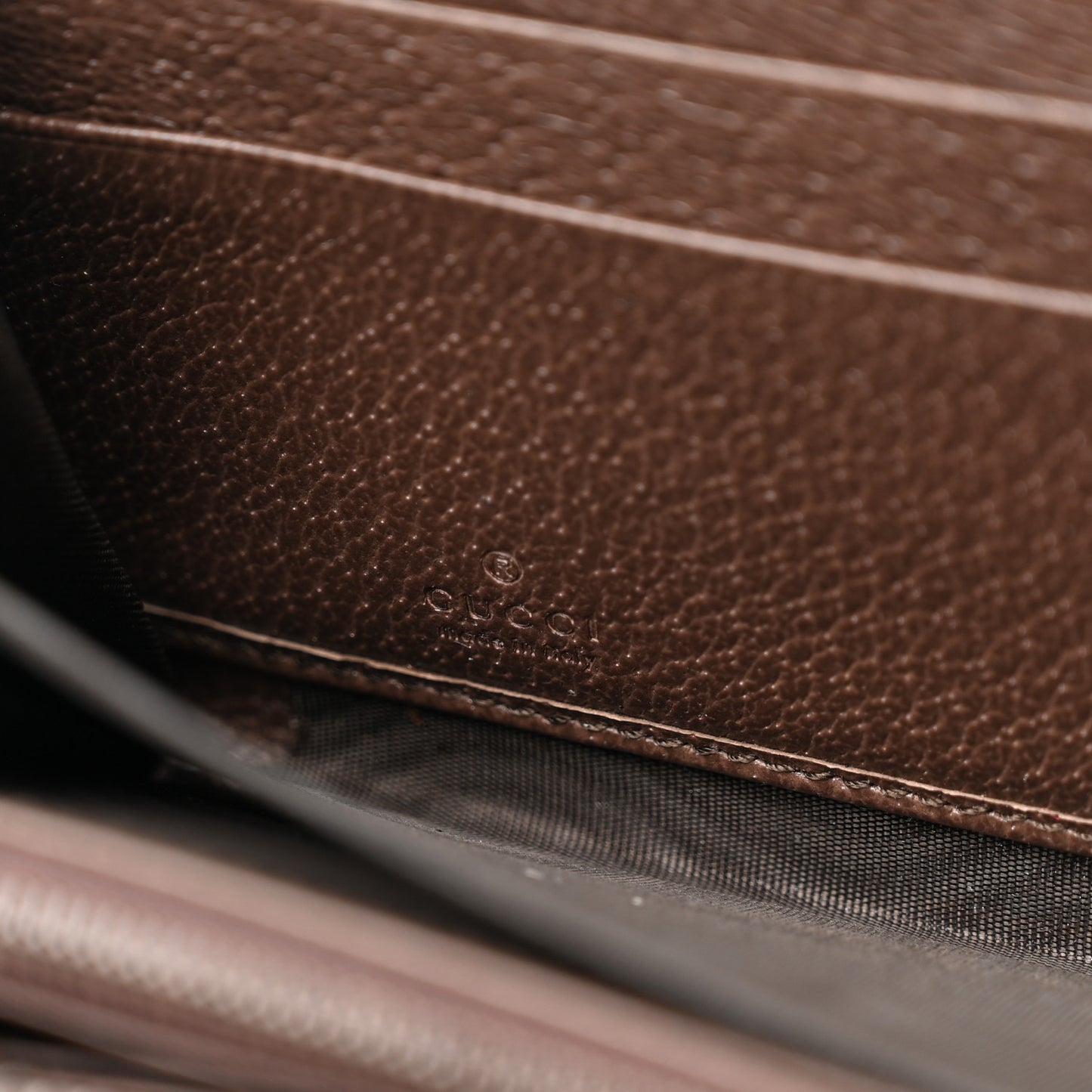 Monogram Jumbo GG Textured Dollar Calfskin Diana Zip Around Continental Wallet Camel Ebony New Acero