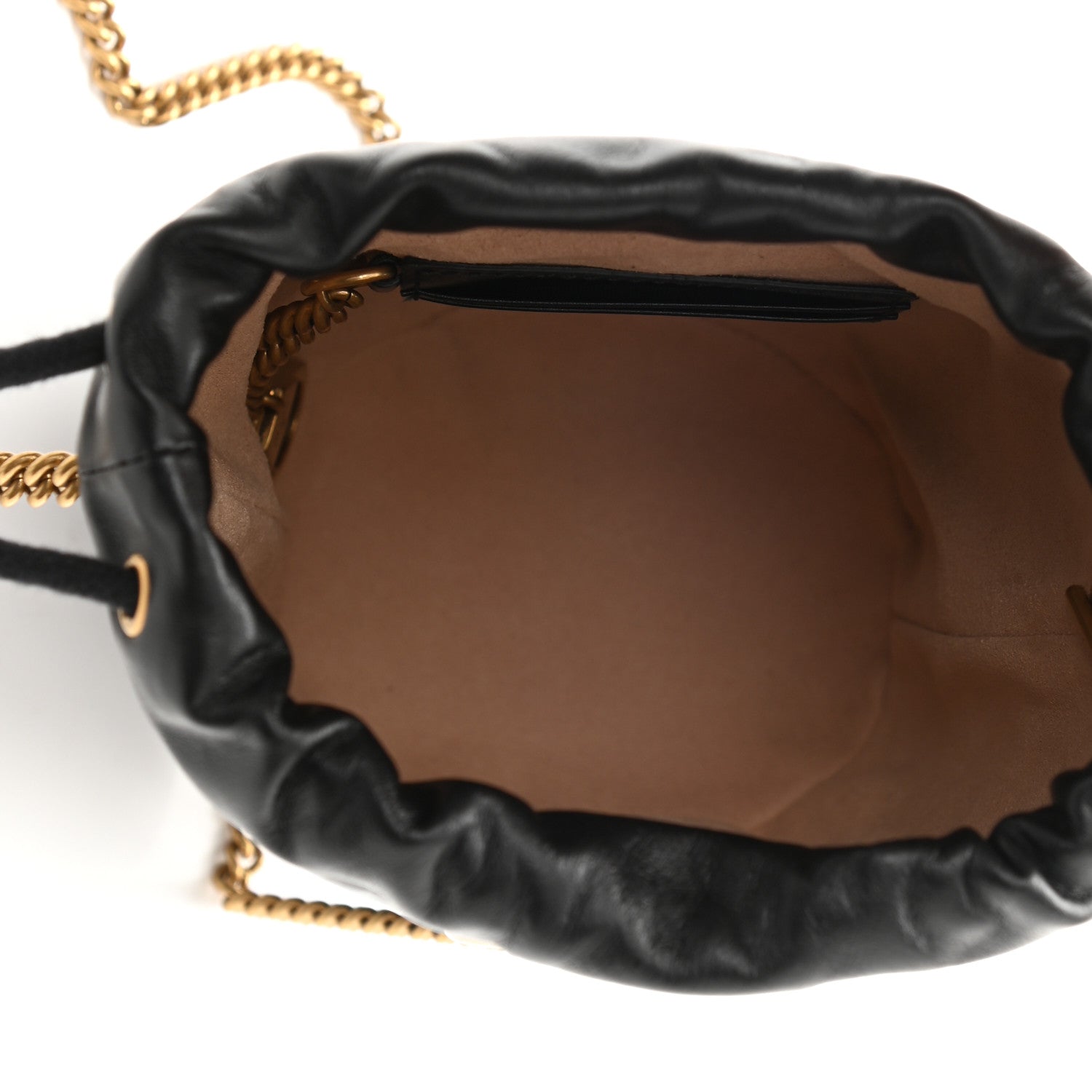 Gucci Calfskin Matelasse Mini GG Marmont 2.0 Bucket Bag Black 5 of 8