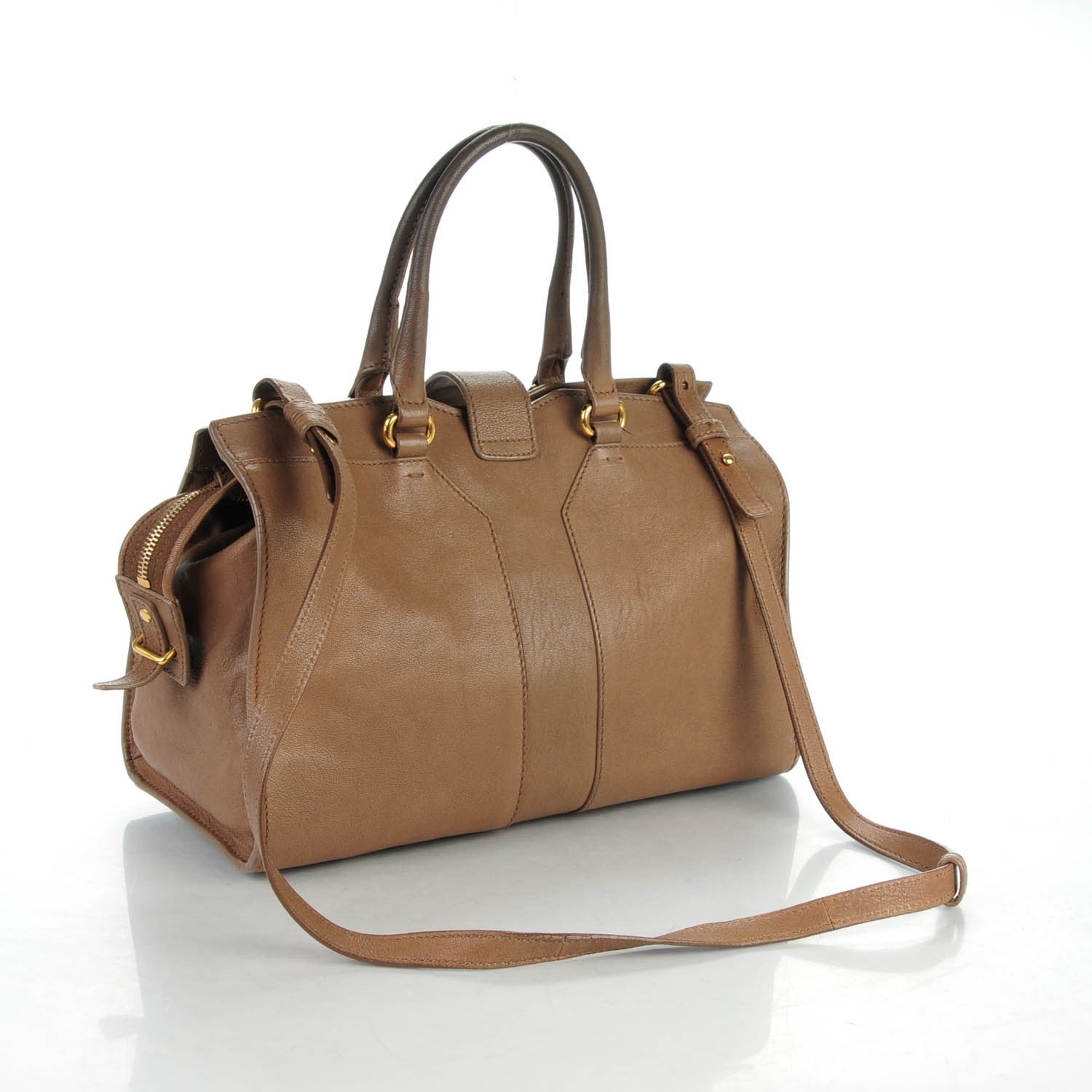 Saint Laurent Sheepskin Small Cabas ChYc Taupe 3 of 10