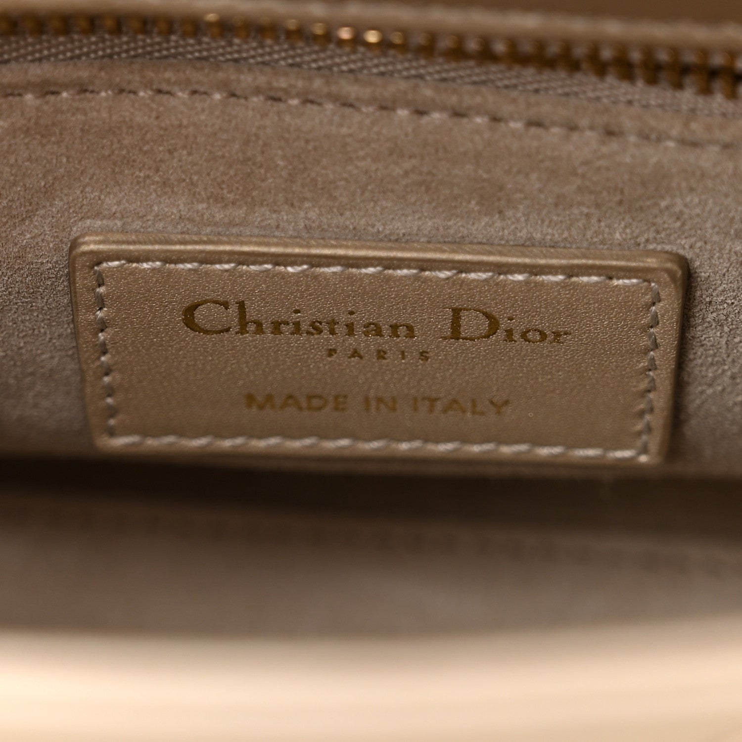Christian Dior Metallic Lambskin Crystal Cannage Mini Lady Dior Platinum 6 of 9