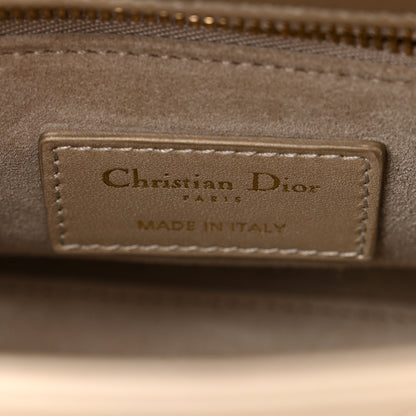 Christian Dior Metallic Lambskin Crystal Cannage Mini Lady Dior Platinum 6 of 9