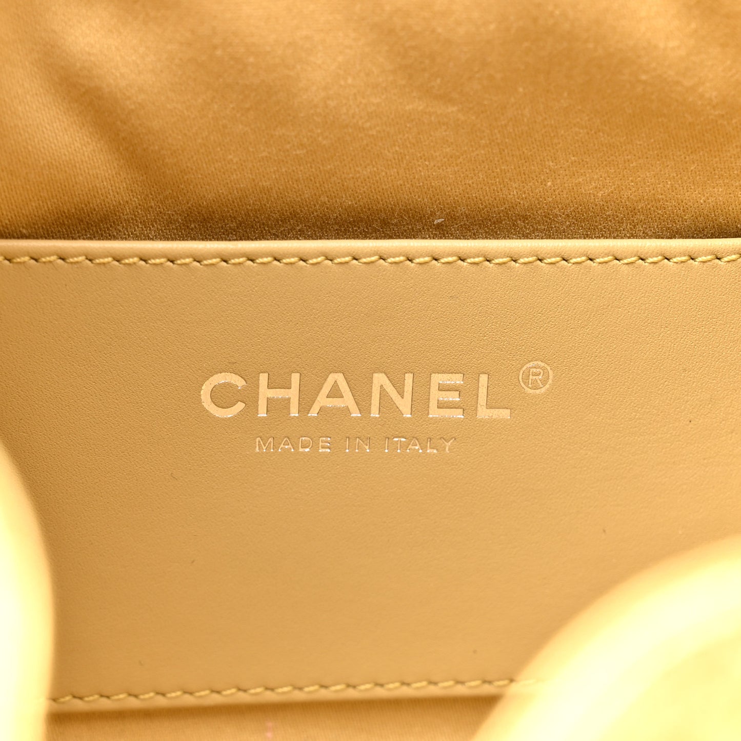 Metallic Aged Calfskin Mini Chanel 25 Handbag Gold