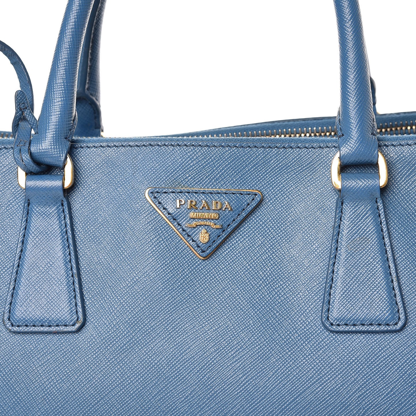 Saffiano Large Galleria Double Zip Tote Cobalto