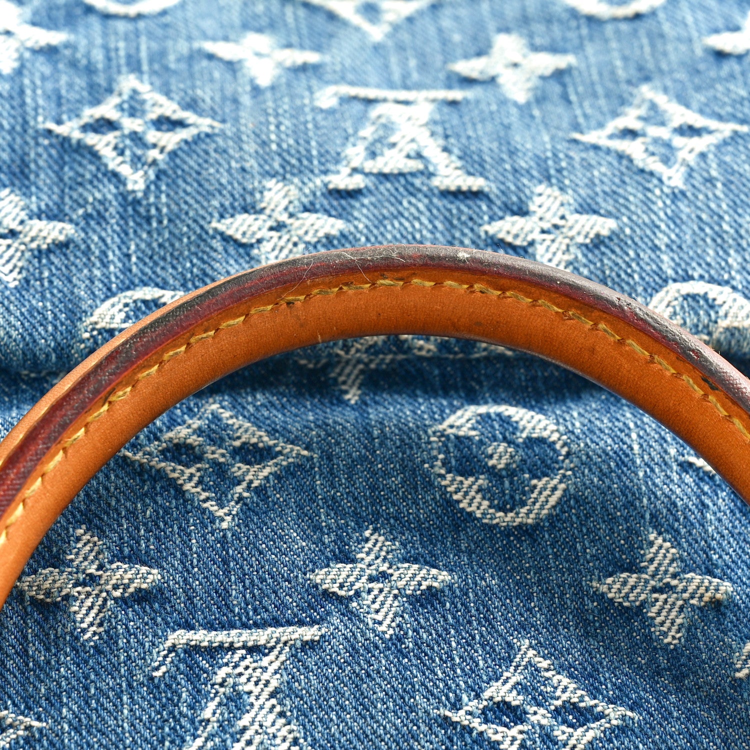 Louis Vuitton Monogram Denim Sac Plat Blue 10 of 11
