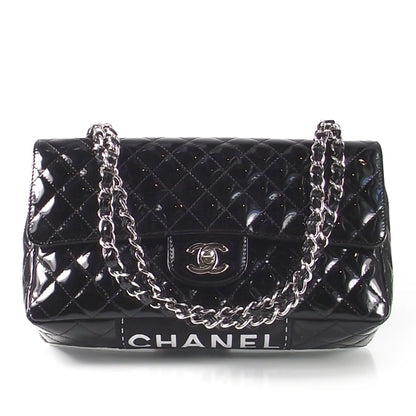 Chanel Patent Quilted Secret Label Medium Flap Black 1 of 8