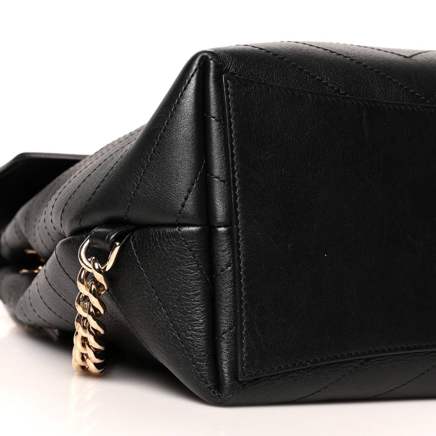 Chanel Grained Calfskin Chevron Stitched Backpack Black 9 of 11