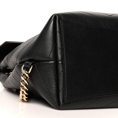Chanel Grained Calfskin Chevron Stitched Backpack Black 9 of 11