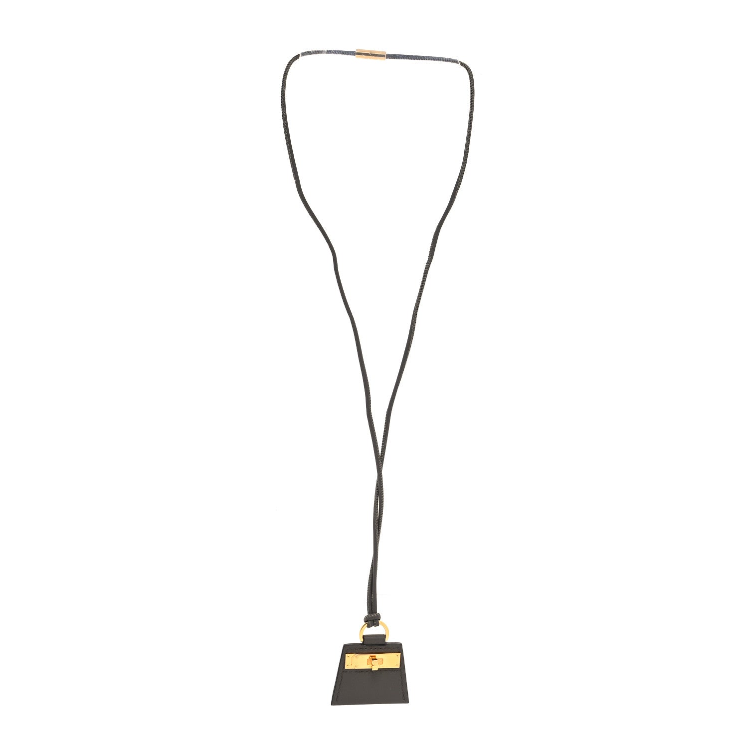 Hermes Swift Small Monpetitkelly Pendant Necklace Etain 3 of 5