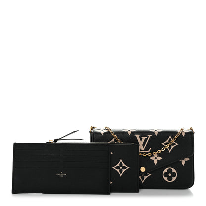 Louis Vuitton Empreinte Monogram Giant Felicie Pochette Black Beige 3 of 12