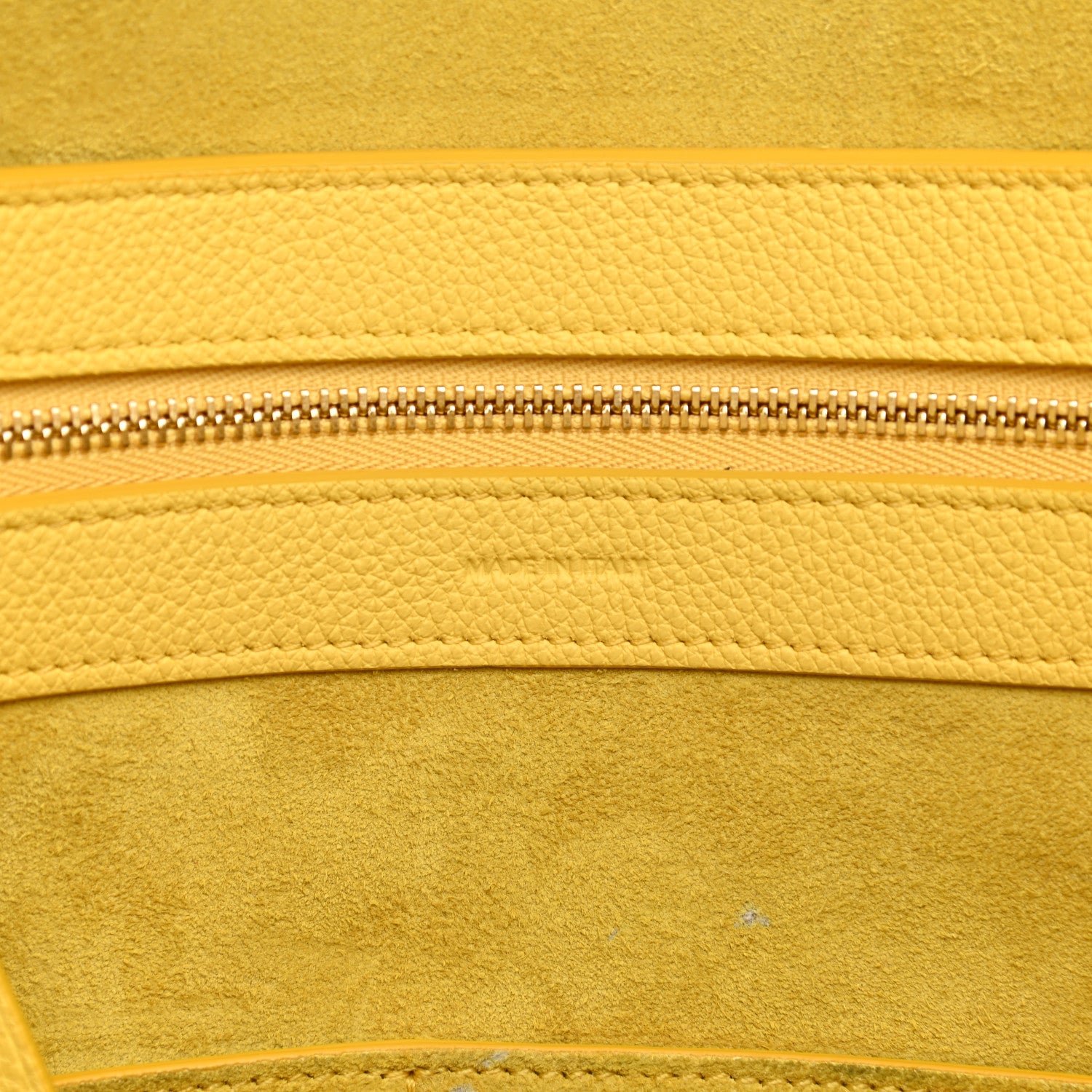 Celine Soft Grained Calfskin Small Belt Cabas Phantom Citron 6 of 12
