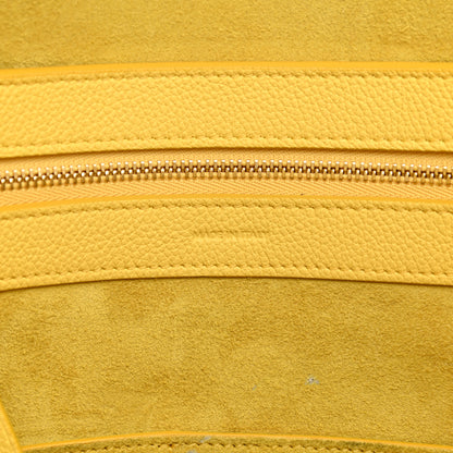 Celine Soft Grained Calfskin Small Belt Cabas Phantom Citron 6 of 12