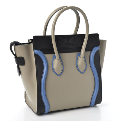 Celine Shiny Smooth Calfskin Micro Tri-Color Luggage Quartz 2 of 9
