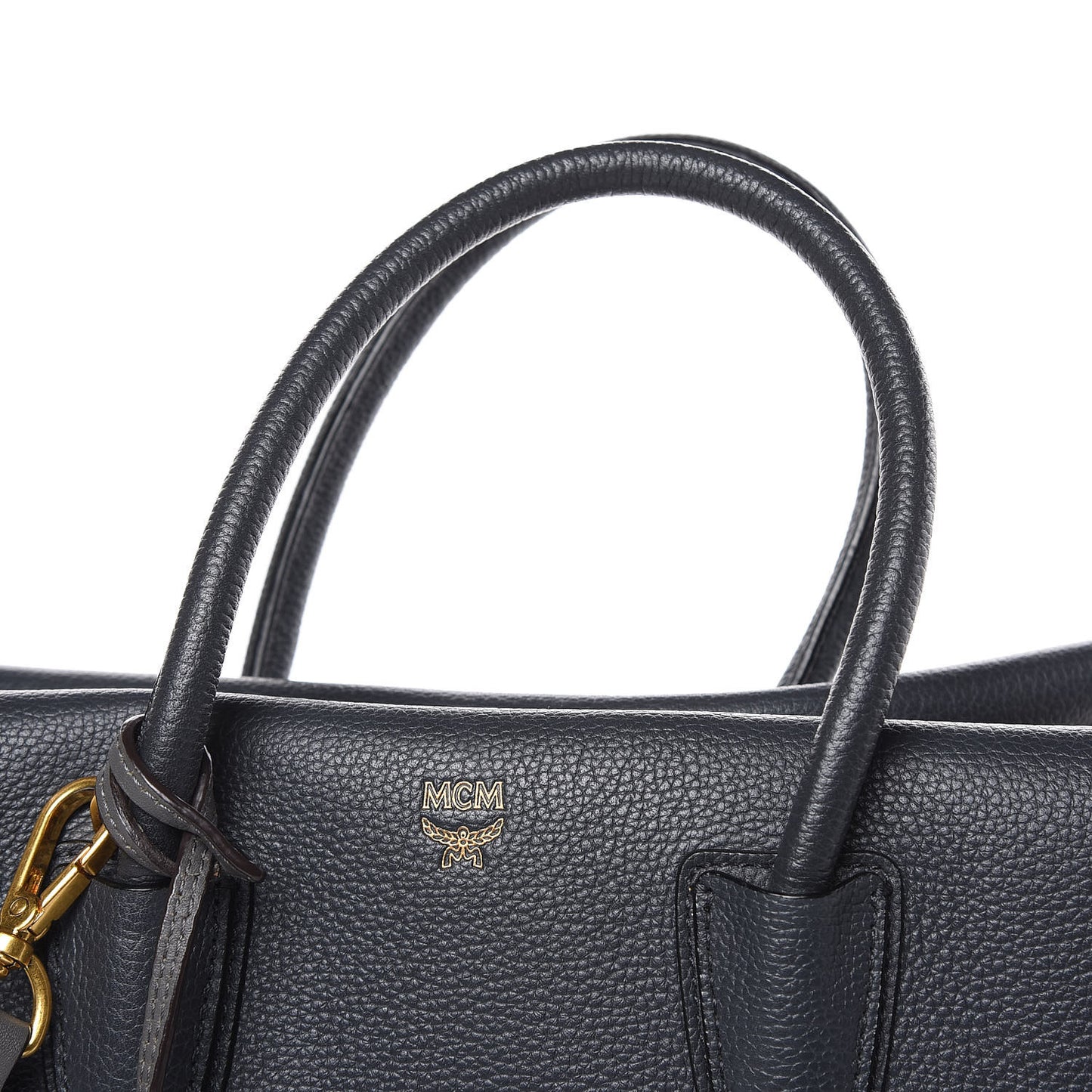 Grained Calfskin Medium Milla Tote Phantom Grey