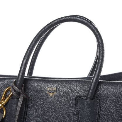 MCM Grained Calfskin Medium Milla Tote Phantom Grey 7 of 12