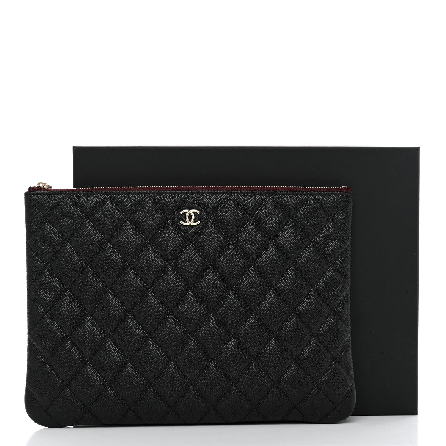Chanel Caviar Quilted Medium Cosmetic Case Black 8 of 8
