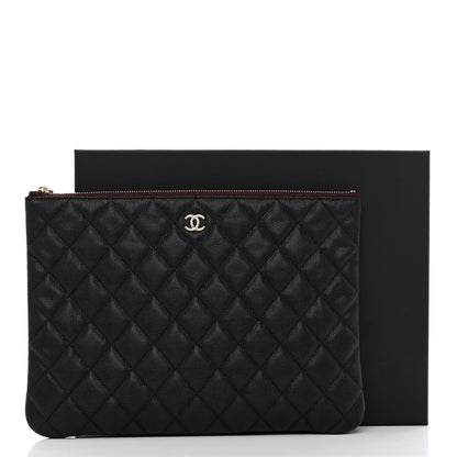 Chanel Caviar Quilted Medium Cosmetic Case Black 8 of 8