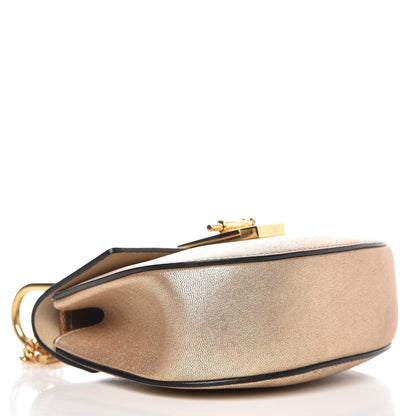 Chloe Metallic Goatskin Mini Drew Shoulder Bag Abstract Gold 4 of 6