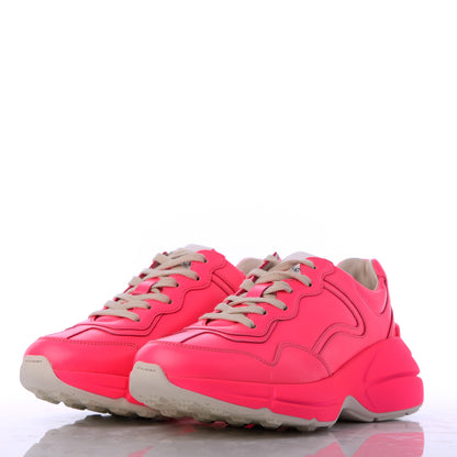 Gucci Calfskin Womens Rhyton Sneakers 35 Fluo Fuxia 3 of 13