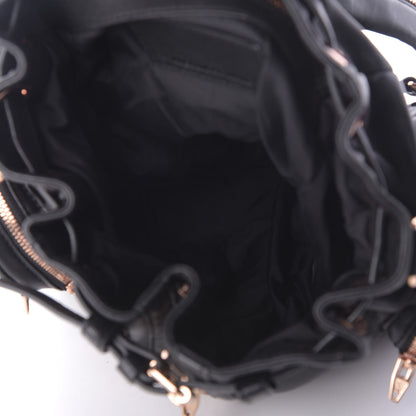 Alexander Wang Lambskin Marti Backpack Bag Washed Black Rose Gold Hardware 4 of 8