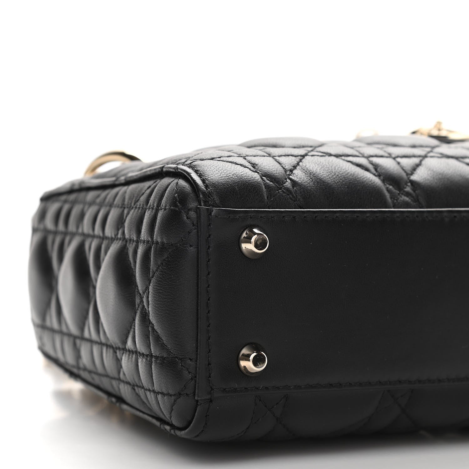 Christian Dior Lambskin Cannage Mini Lady Dior Black 8 of 9