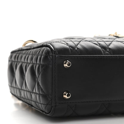 Christian Dior Lambskin Cannage Mini Lady Dior Black 8 of 9