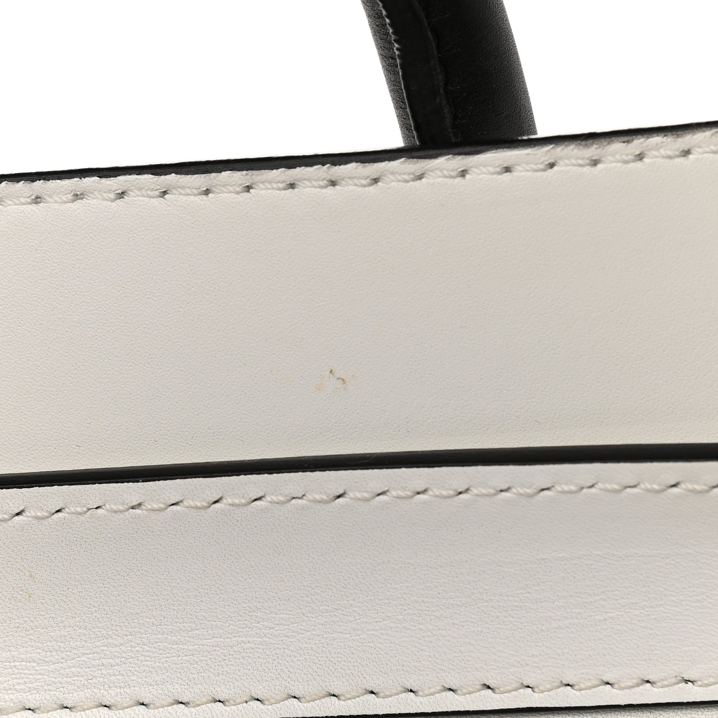 Satin Calfskin Mini Bi-Color Luggage White Black
