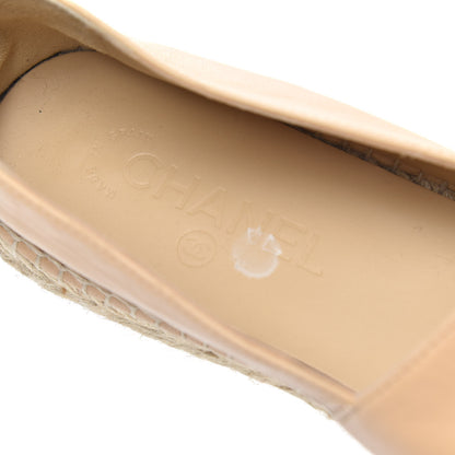 Chanel Lambskin CC Espadrilles 41 Beige Black 6 of 7