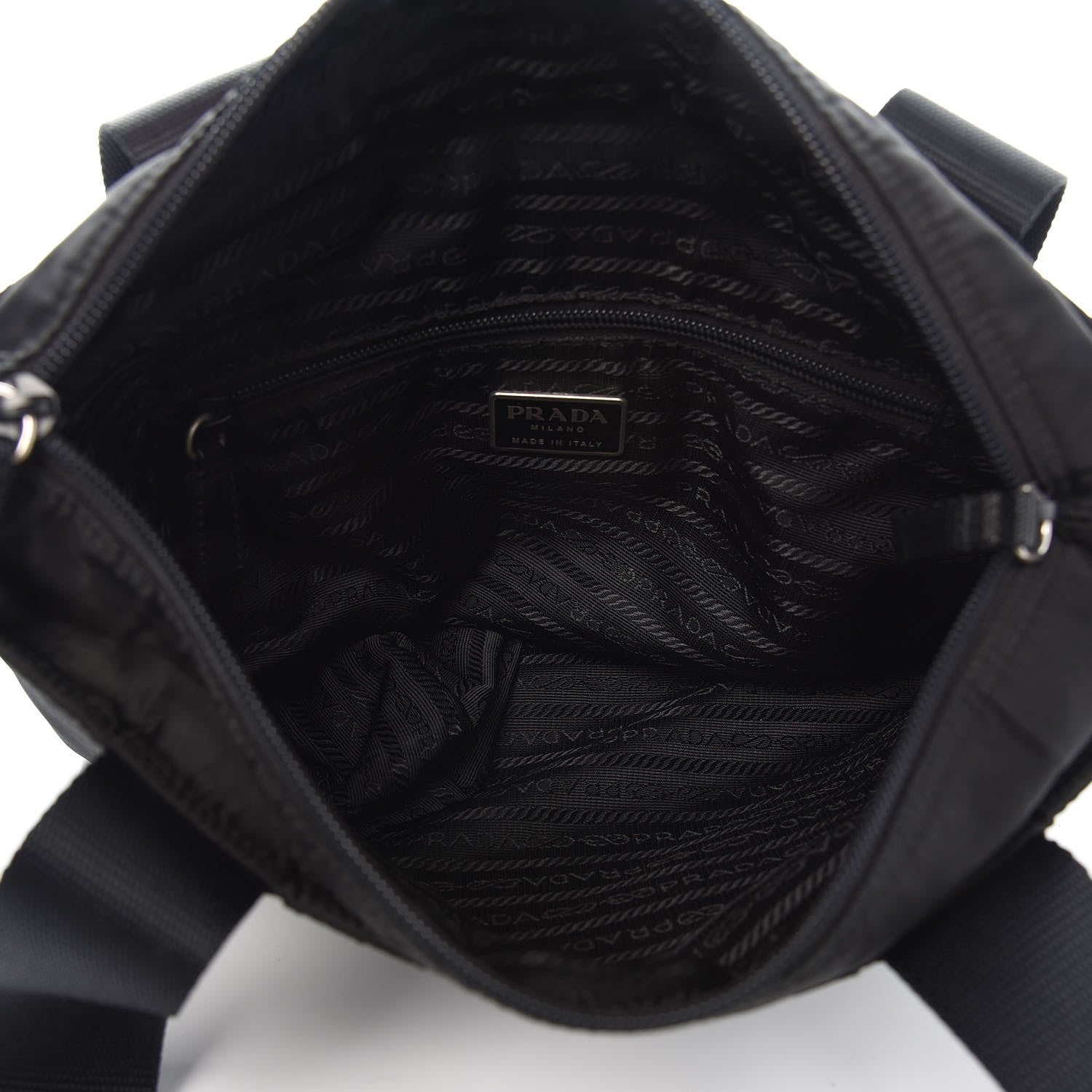 Prada Tessuto Nylon Shoulder Bag Black 5 of 11
