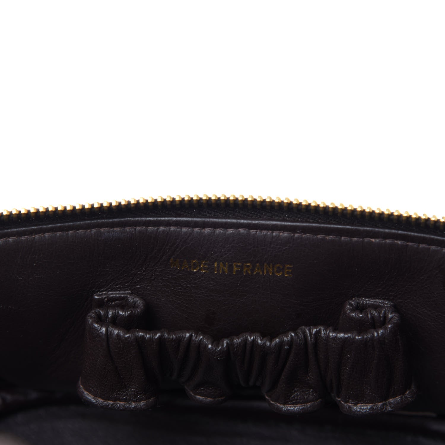 Chanel Lambskin Quilted Cosmetic Vanity Bag Brown 7 of 7