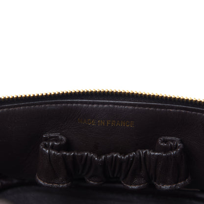 Chanel Lambskin Quilted Cosmetic Vanity Bag Brown 7 of 7