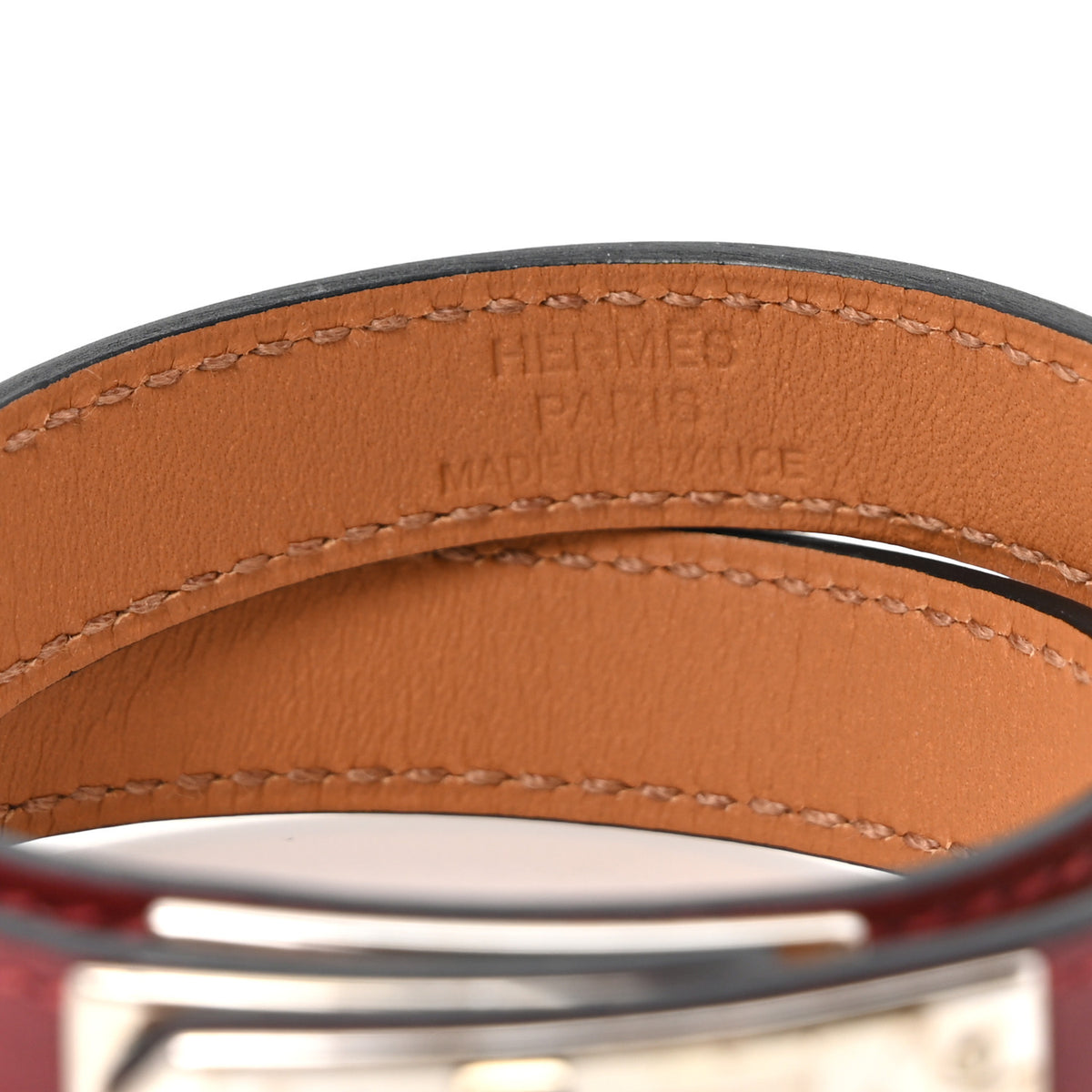Hermes Swift Kelly Double Tour Bracelet S Rouge H 4 of 5