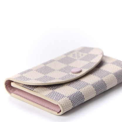 Louis Vuitton Damier Azur Rosalie Coin Purse Rose Ballerine 6 of 10