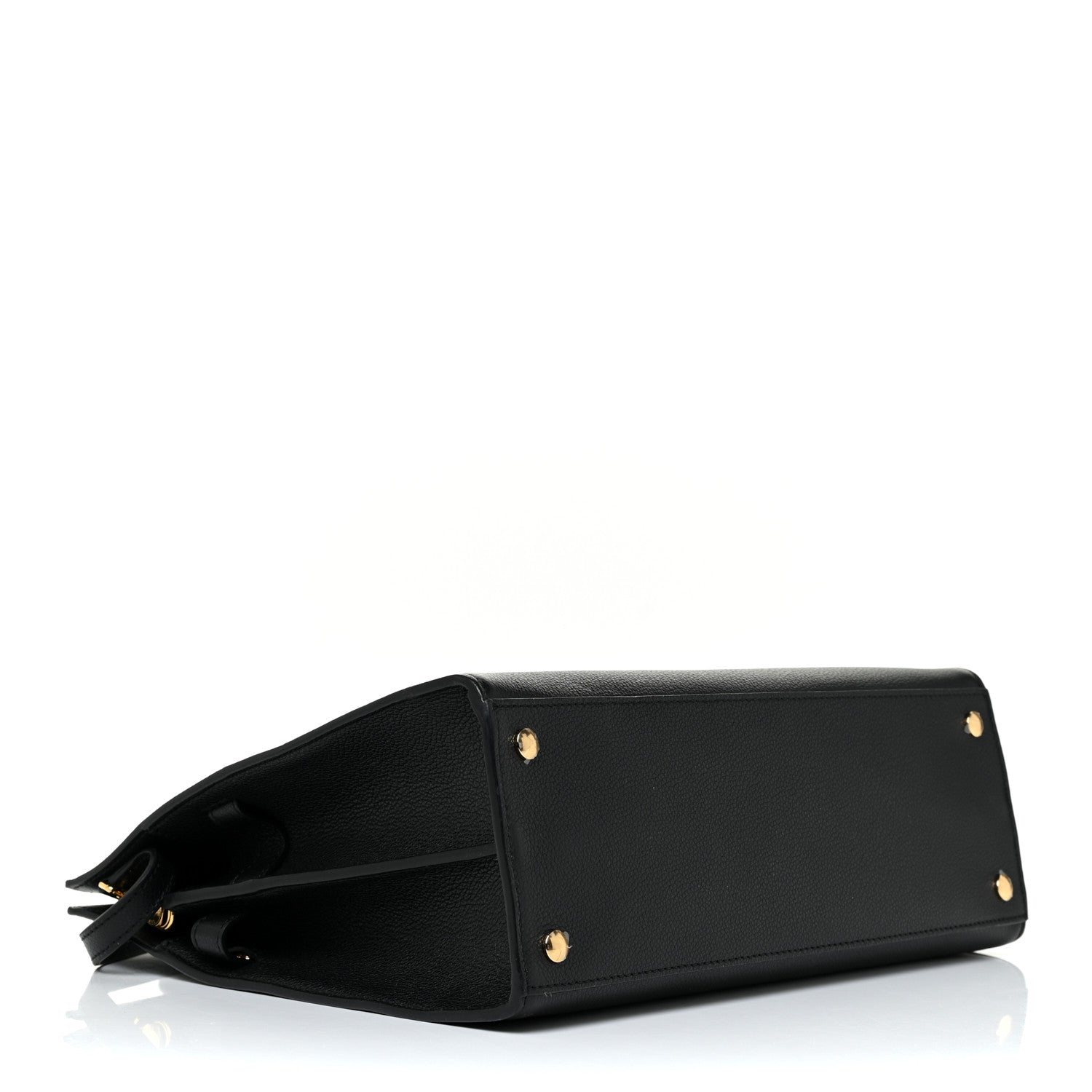 Burberry Grainy Calfskin Medium Title Bag Black 4 of 10