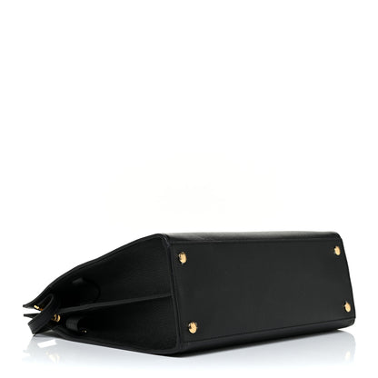 Burberry Grainy Calfskin Medium Title Bag Black 4 of 10