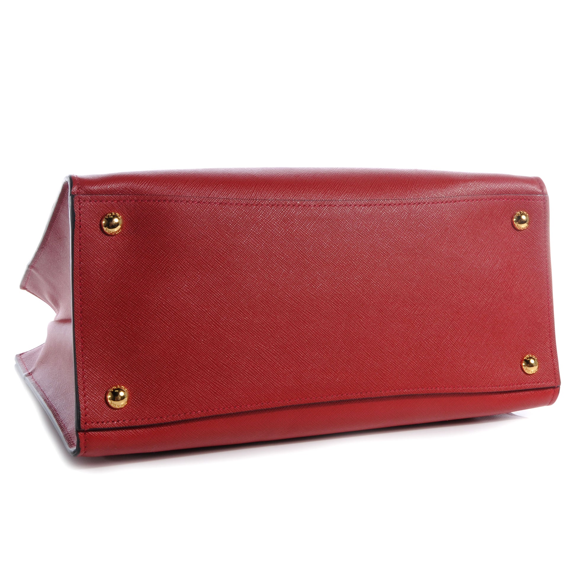 Prada Saffiano Soft Tote Fuoco 4 of 10