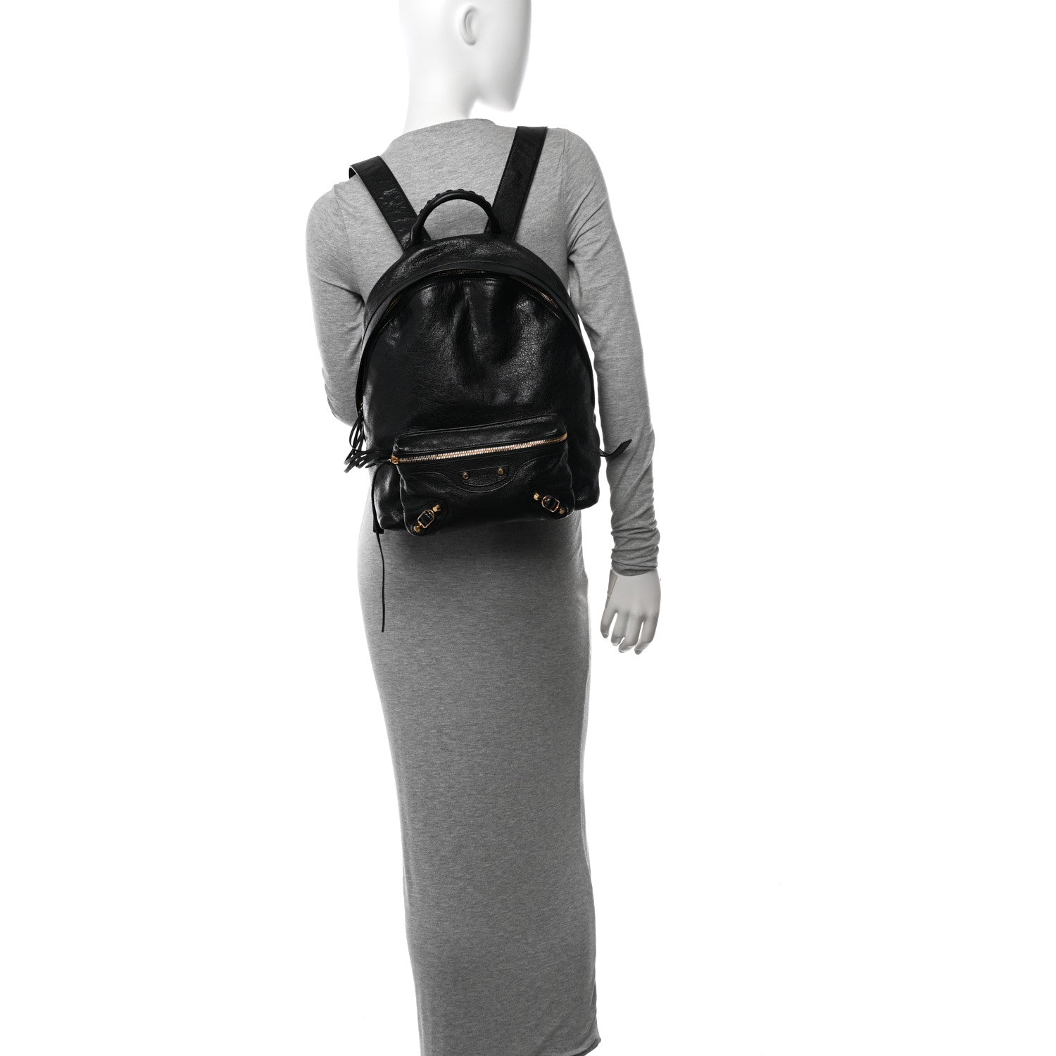 Balenciaga Agneau Classic Gold Hardware Backpack Black 2 of 12