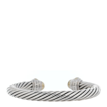 David Yurman Sterling Silver 14K Yellow Gold 7mm Cable Classics Bracelet 3 of 4
