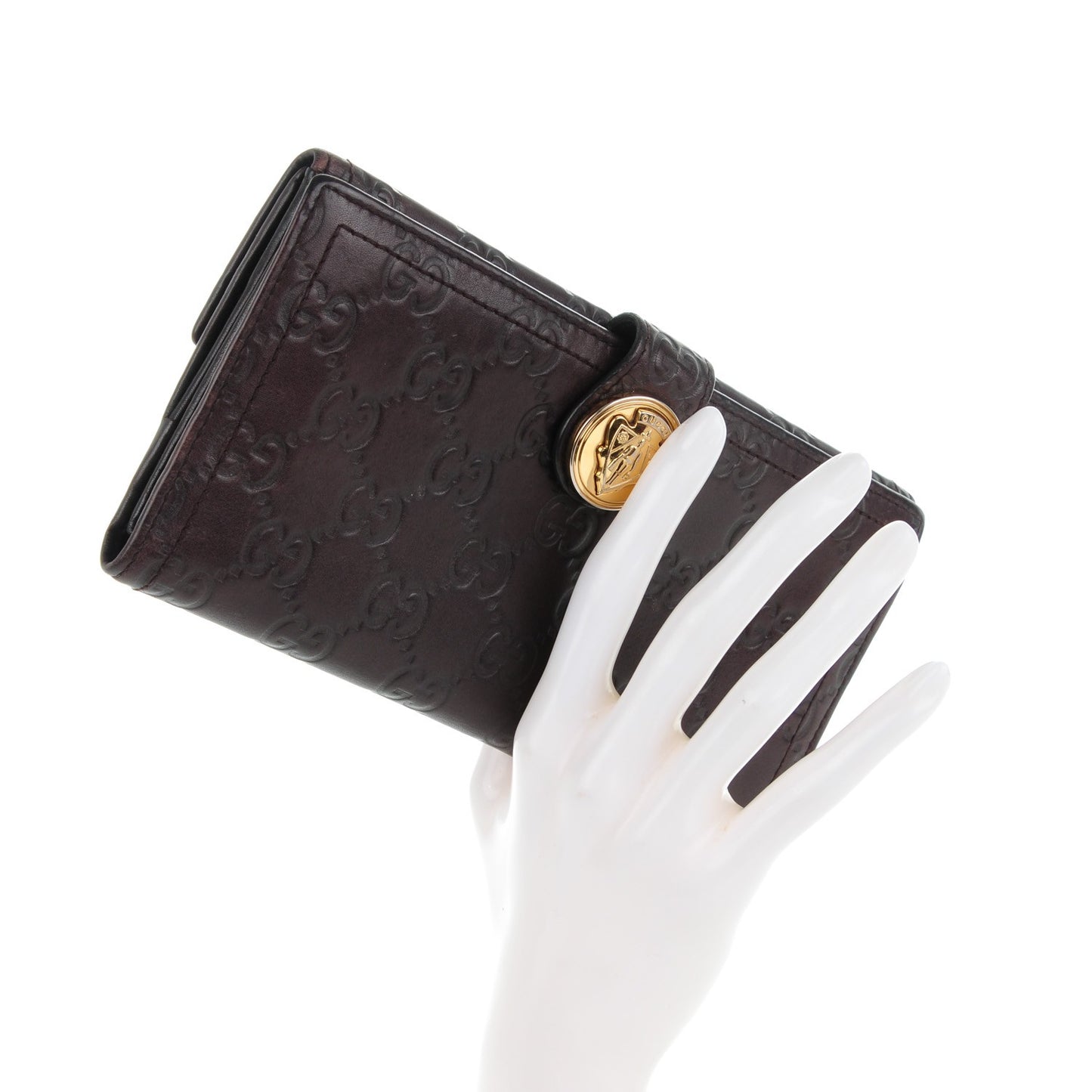 Guccissima Hysteria Continental Wallet Chocolate