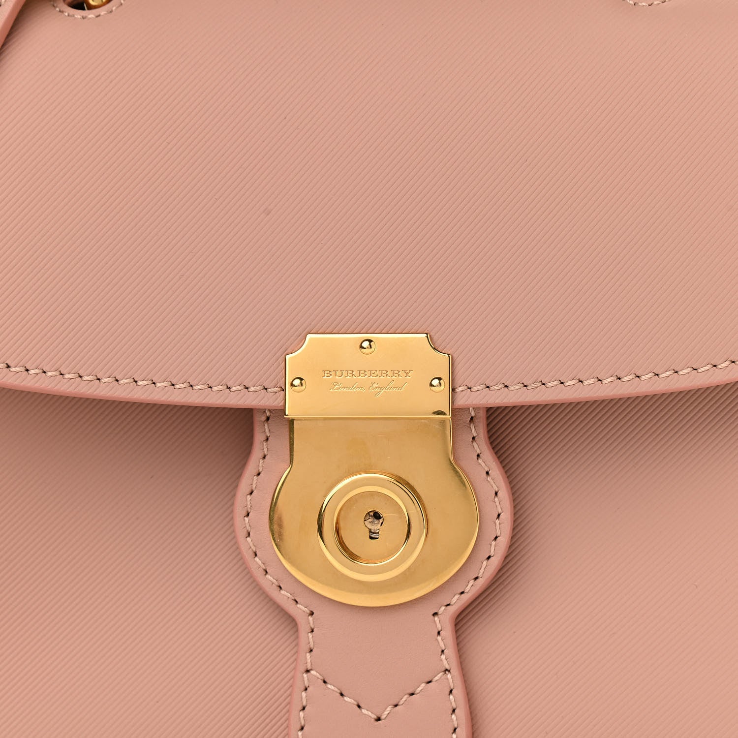 Burberry Trench Calfskin Small DK88 Top Handle Bag Ash Rose 9 of 13