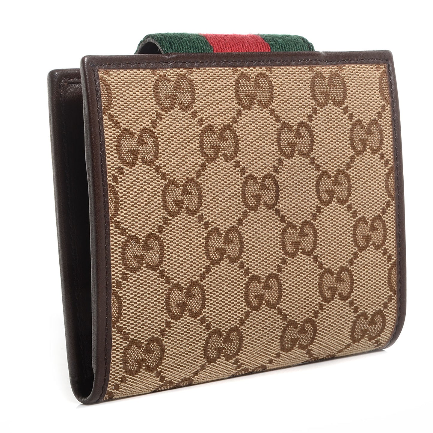Monogram Web Ladies Web French Wallet Brown