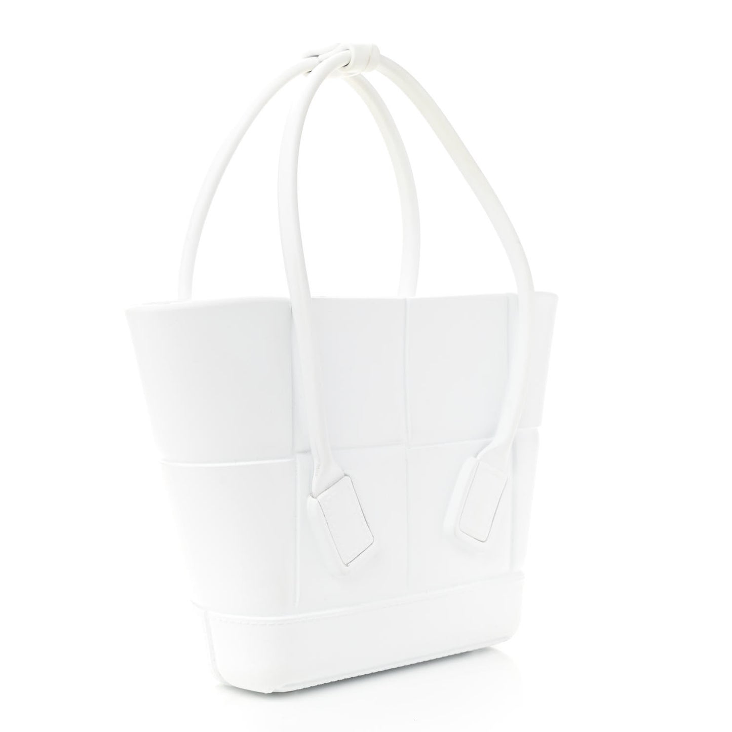 Rubber Intrecciato Mini Arco Tote White